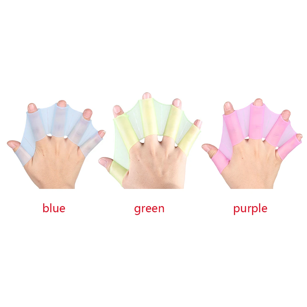 1 пара силиконовых лент унисекс для плавания ласты рук пальцев перчатки