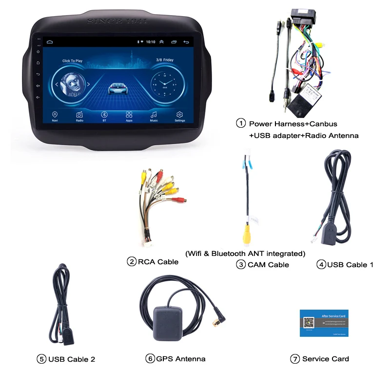 Android 10 IPS 2.5D автомобильный dvd для 1JEEP Renegade радио 2016 2018 Мультимедиа GPS Радио Стерео gps