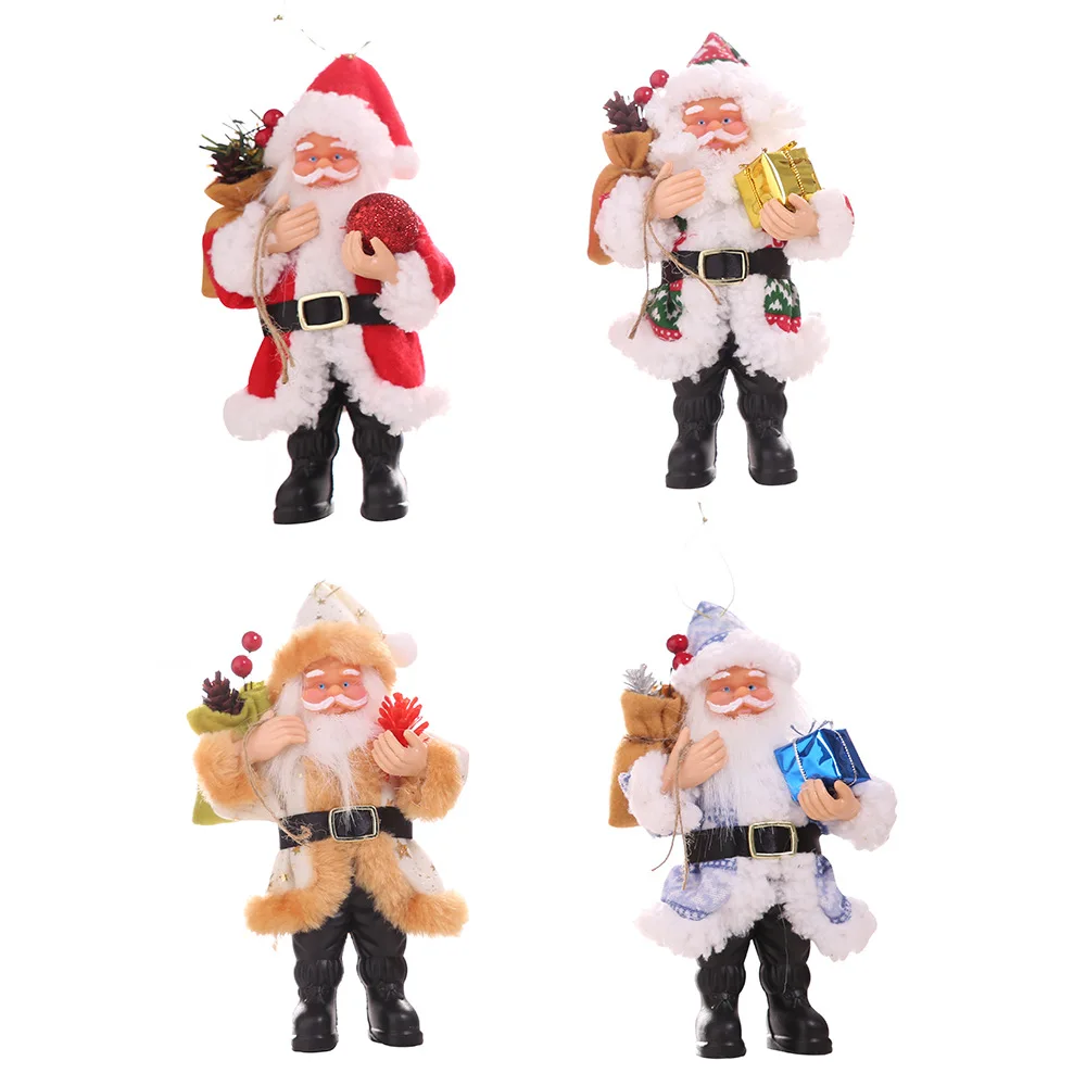 

Christmas Decoration New Plastic Christmas Multi-Color Small Doll Pendant Dancing Old Man Resin Christmas Tree Pendant Gift