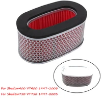 motorcycle air intake filter cleaner element air filter for honda shadow 400 750 ace deluxe spirit vt400 vt750 1997 2003