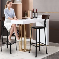2Pcs Counter Height Bar Stools Industrial Swivel Barstool Bar Chair Wood Iron Dining Room Footrest for Kitchen Bistro Pub Cafe
