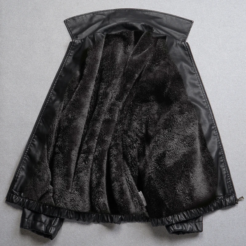 

Winter Loose Casual Fashion Trend In The Long Slim Leather Suit Collar For Men And Cashmere Jacket Hombre