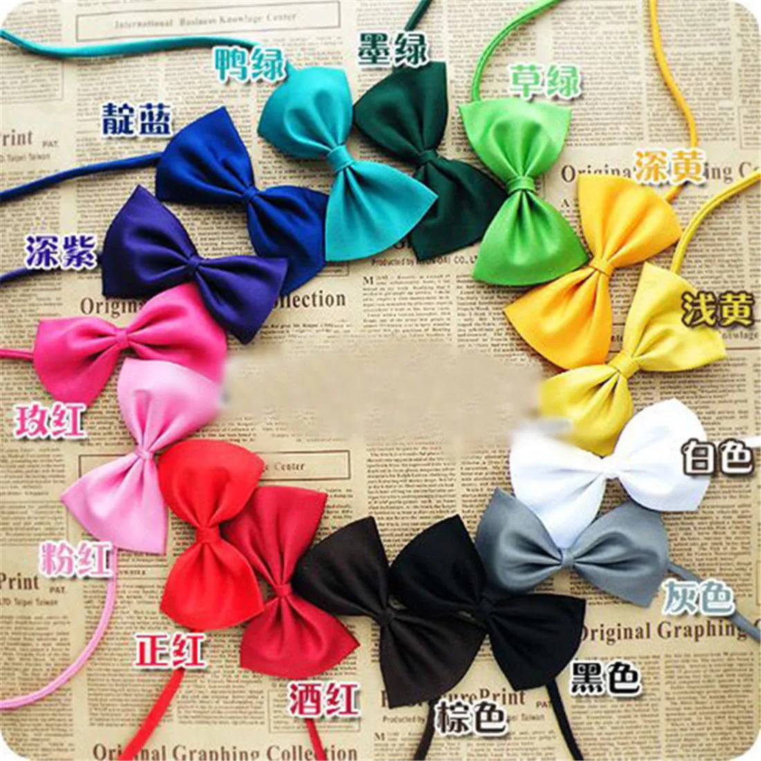 

Dog Cat Bow Tie Pet Adjustable Neck Tie Cute Cartoon Solid Color Pet Collar Puppy Bow Ties Dog Pets Supplies Pet Accessories