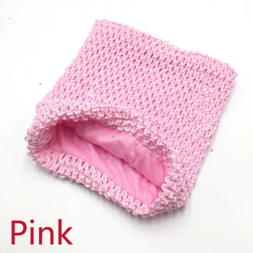Pink 1 шт./лот, 8 дюймов, юбка-пачка, вязанная крючком, эластичная, обернутая, на груди, 20x20 см, большой размер, вязаная, ручная работа, для девочек, юбка, аксессуары - Цвет: Pink