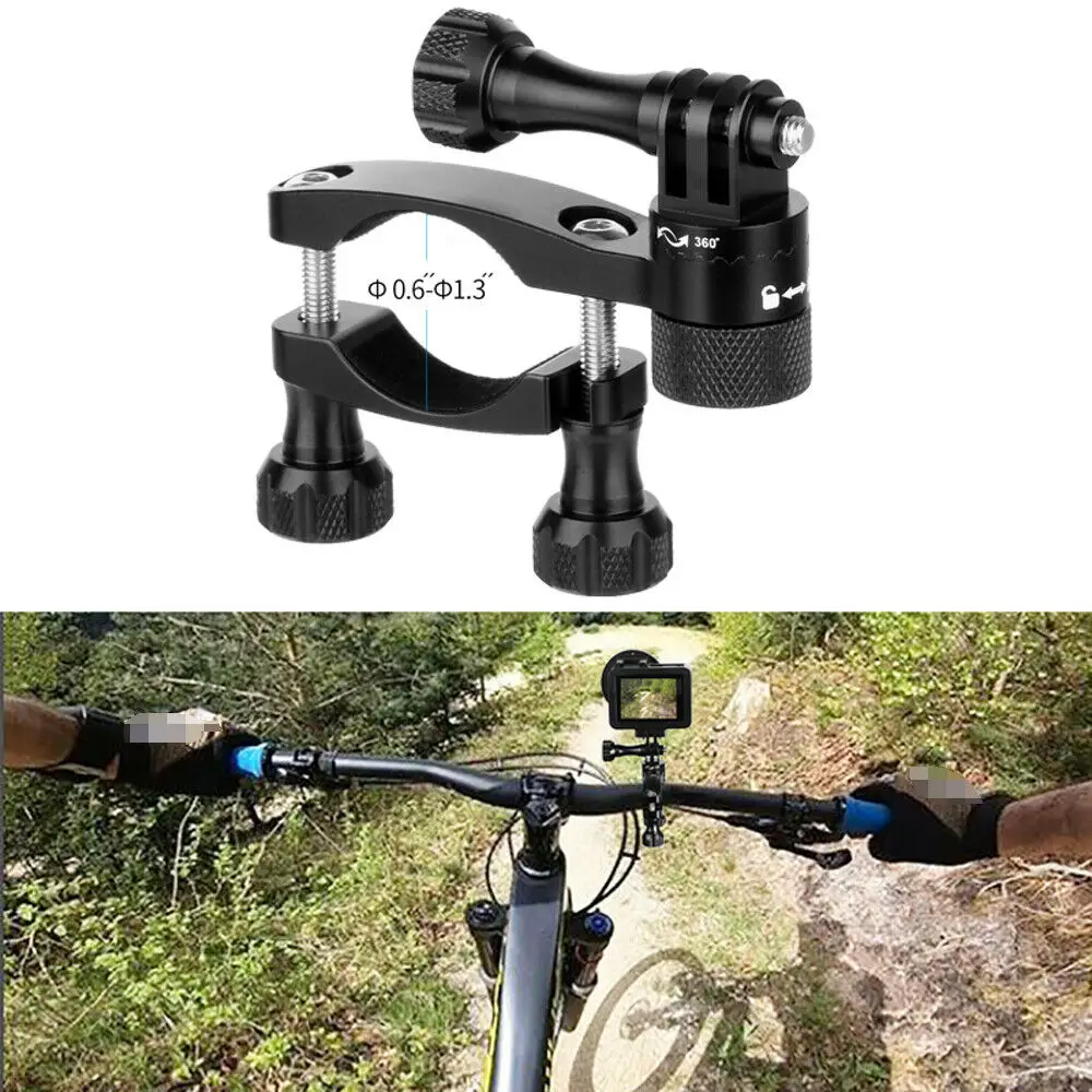 

Bicycle Handlebar Aluminum Alloy Mount Holder For Gopro Hero 8 7 6 Black Camera