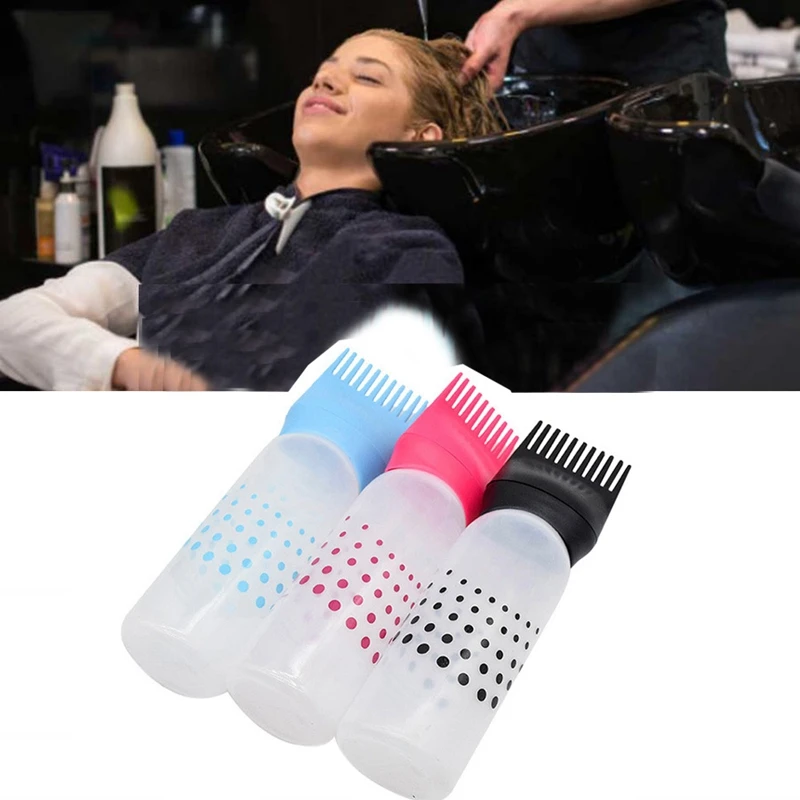 5 шт. разные цвета краска для волос многоразовая бутылка аппликатор гребень