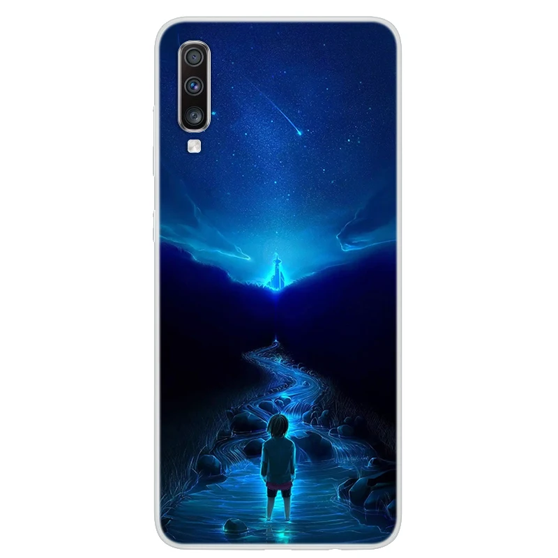 For Samsung Galaxy A70 Case A 70 Silicone Soft A51 A61 A71 A81 A91 A31 A21 A41 Cover Starry Stars |