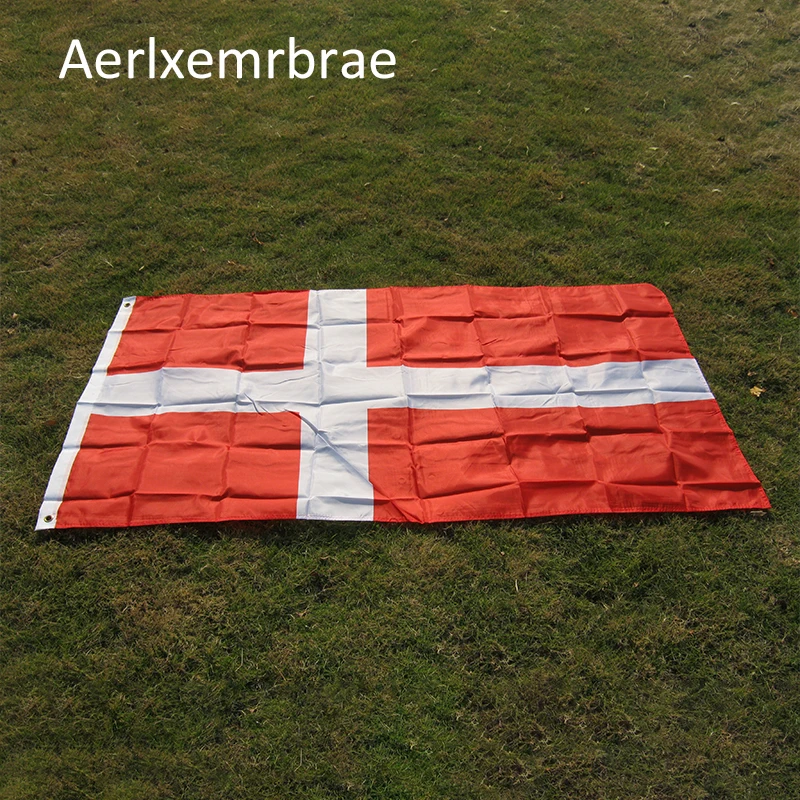 Бесплатная доставка флаг aerlxemrbrae 90*150 см Дания полиэфирный 5*3 фута высокое