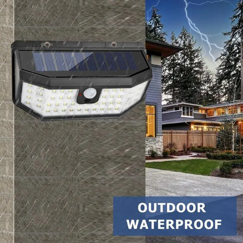 Индукционная лампа с солнечным выключателем 66LED для человека три режима четыре