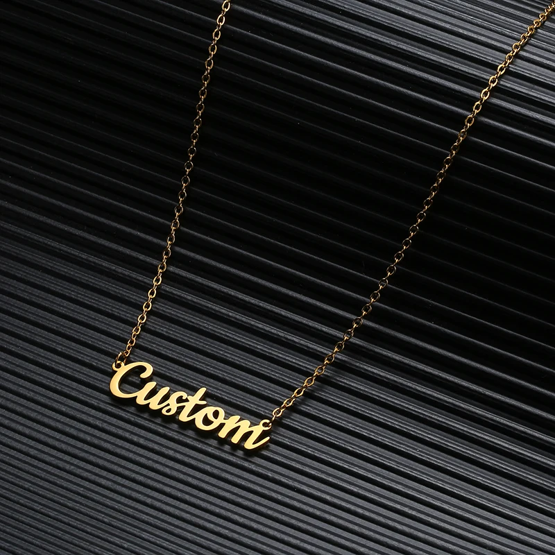 Kcaco индивидуальное ожерелье с именем из нержавеющей стали персонализированная