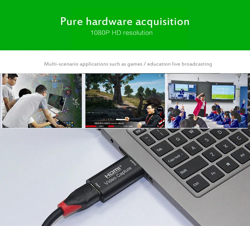 

HDMI HD 1080P To USB 2.0 Adapter Video Capture HDMI to USB Video Capture Dongle For Game Streaming Live Stream