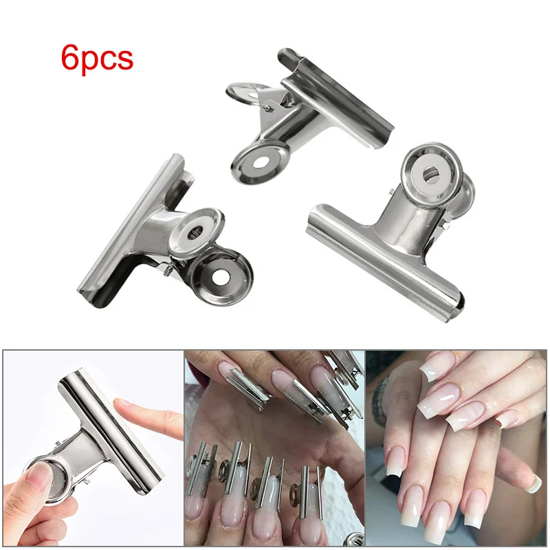 

6-Piece Stainless Steel Nail Clippers Clip C-Curve Nail Nail Extension Fiber Stainless Steel Round Clip Manicure Tool Nail Finge