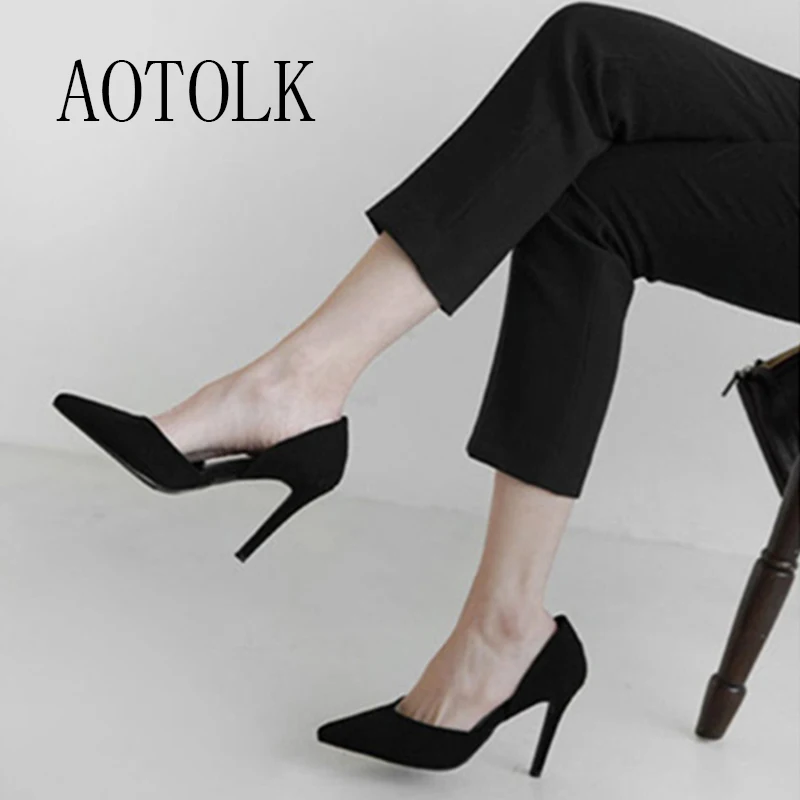 Женские брендовые весенние туфли на высоком каблуке Классические повседневные