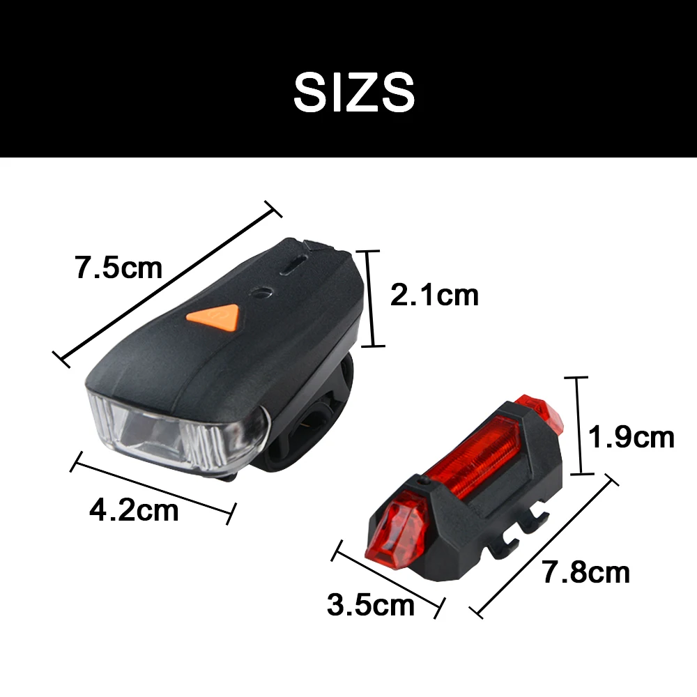 Велосипедный велосипедный светильник светодиодный задний безопасность заднего