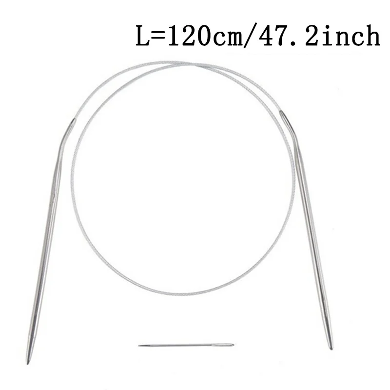 Круговые спицы из нержавеющей стали 11 шт./компл. круглые вязальные бриллиантовые