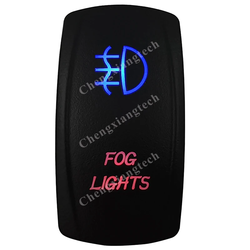 

Fog Lights Rocker Switch 5 Pins SPST On/Off Blue & Red Led 20A/12V 10A/24V Toggle Switch for Cars,Trucks, RVs, Boats