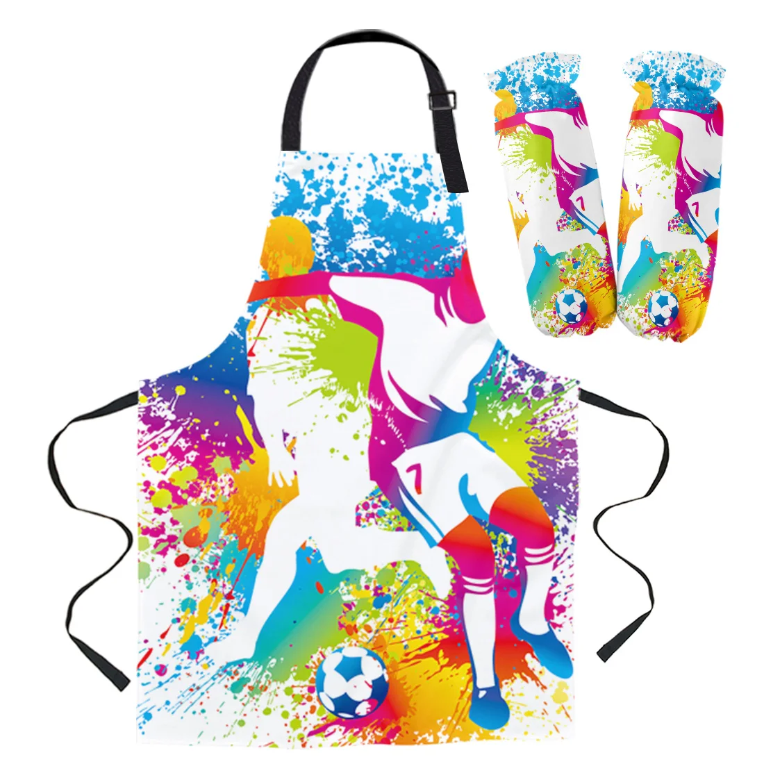 Фартук комплект Футбольная игра спортивный кухонный нагрудник рукавицы для