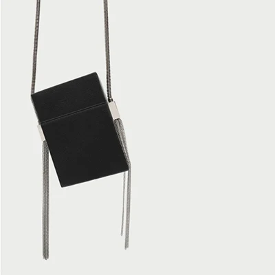 Black-B Модные женские сумки с бахромой для женщин, Изысканная сумка-мессенджер на плечо с цепочкой, дизайнерская брендовая сумка из искусственной кожи, женские сумки на плечо - Цвет: Black-B