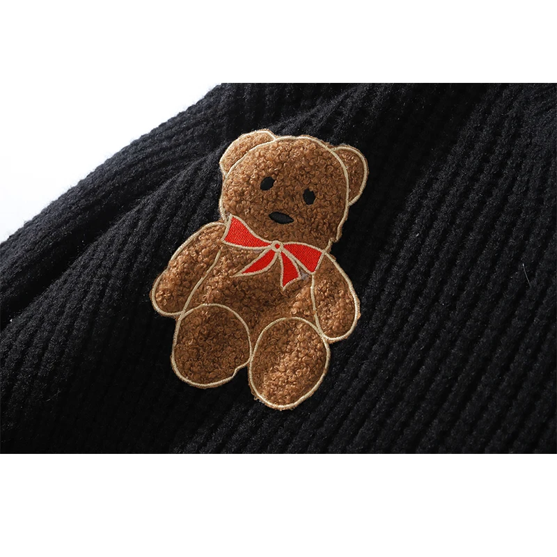 

Harajuku Woman Sweaters Autumn Winter Knitted Oversized Warm Pullovers Kawaii Bear Jumpers High Street Female Sweater