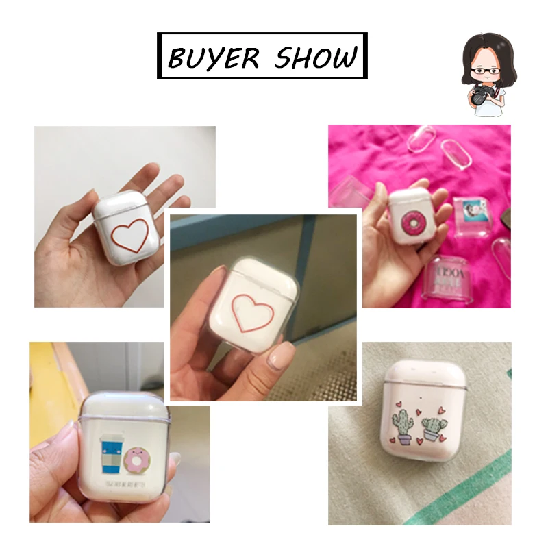 Чехол для airpods, милый чехол для наушников, чехол для AirPods, Мультяшные беспроводные наушники, аксессуары для Apple Airpods, мягкий чехол, сумка