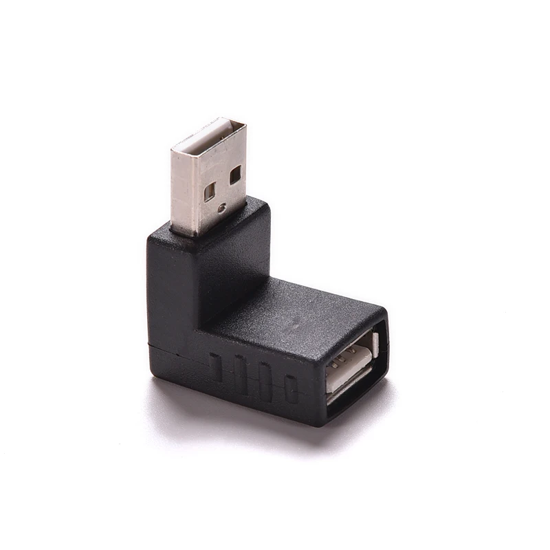 

Комплект из 2 предметов, на правый угол USB 2,0 адаптер под углом 90 градусов USB 2,0 Мужской Женский разъем адаптера для портативных ПК