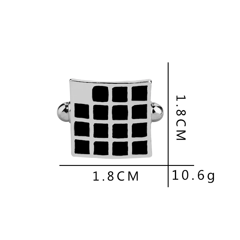Gemelos Классическая Серебряная черная фибра Мужская запонка роскошный подарок на