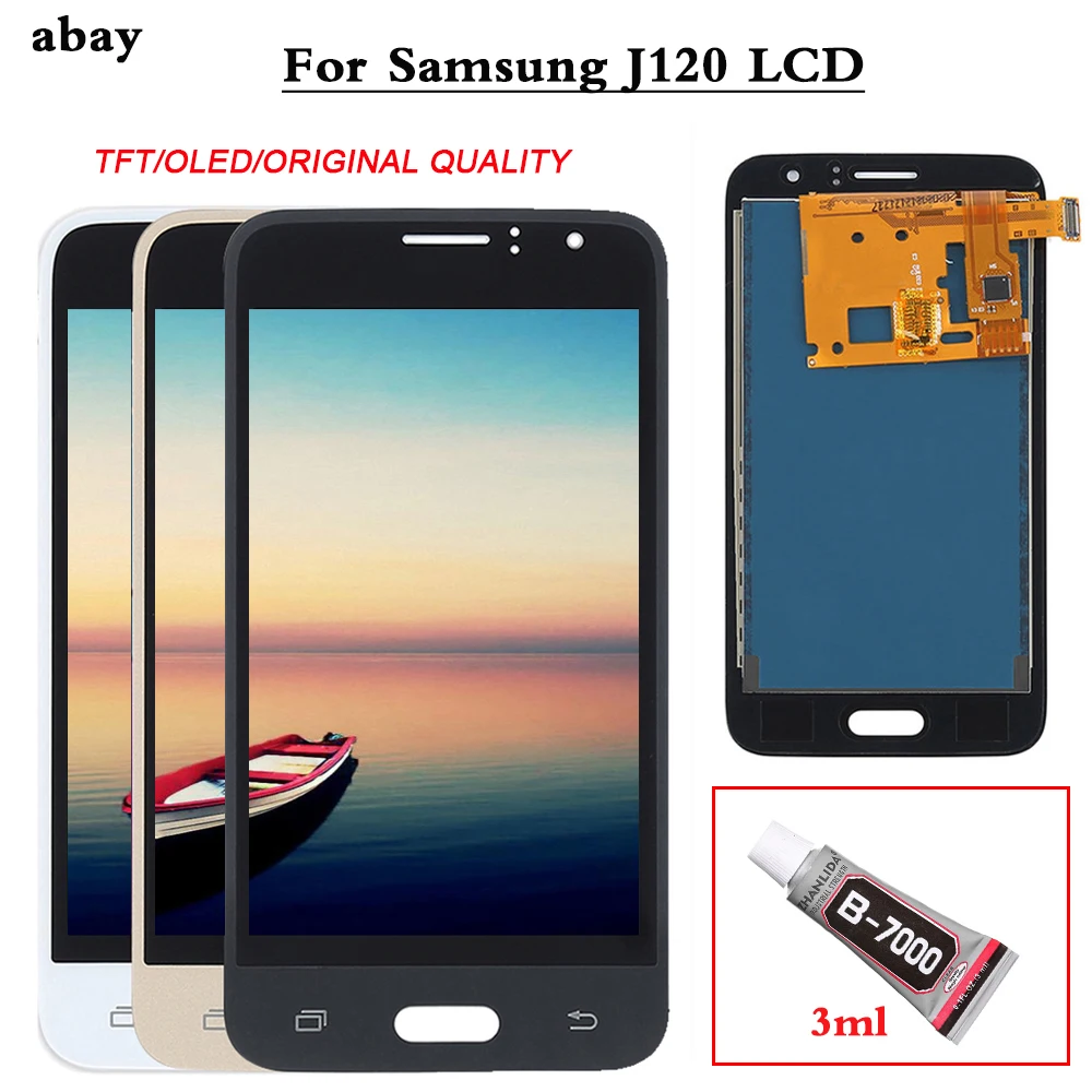 ЖК дисплей с тачскрином в сборе для Samsung Galaxy J1 2016 J120 J120F OEM J120F|Экраны мобильных