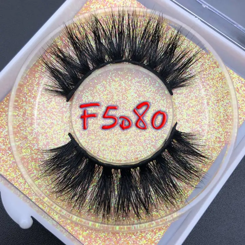 Квадратный чехол F5D блестящий коробка Mikiwi 25 мм длина 5D норковые ресницы