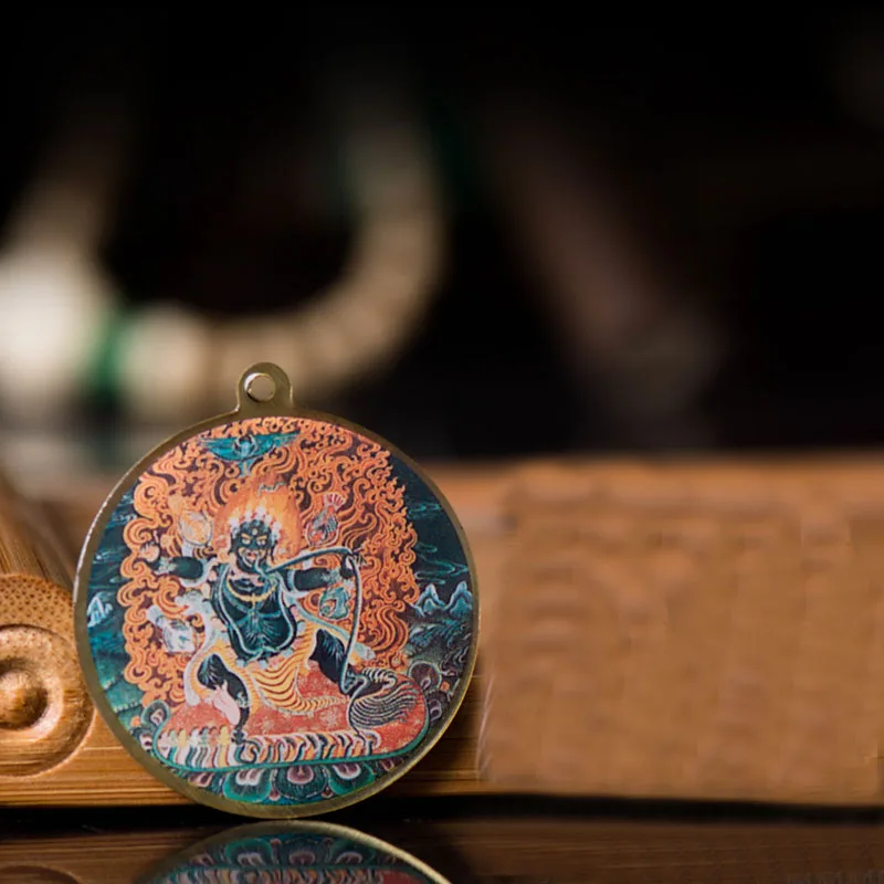 Mahasthamaprapta статуя Будды маленькая тибетская буддистская медная подвеска из фольги