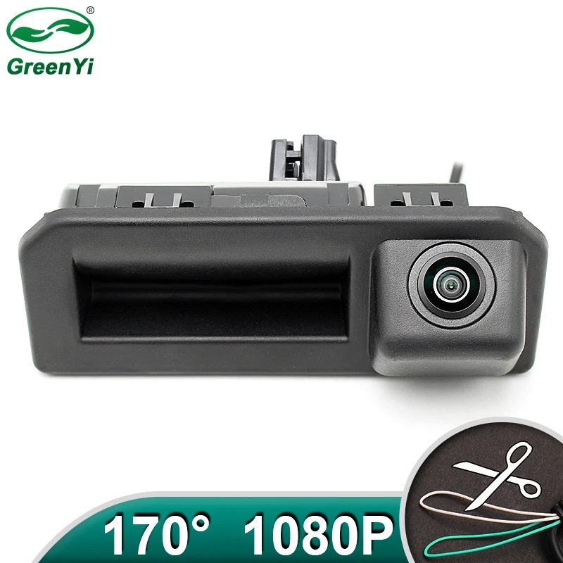 HD AHD 1080P 170 градусов рыбий глаз камера заднего вида с ручкой багажника для Audi Q2 Q5 A5 VW