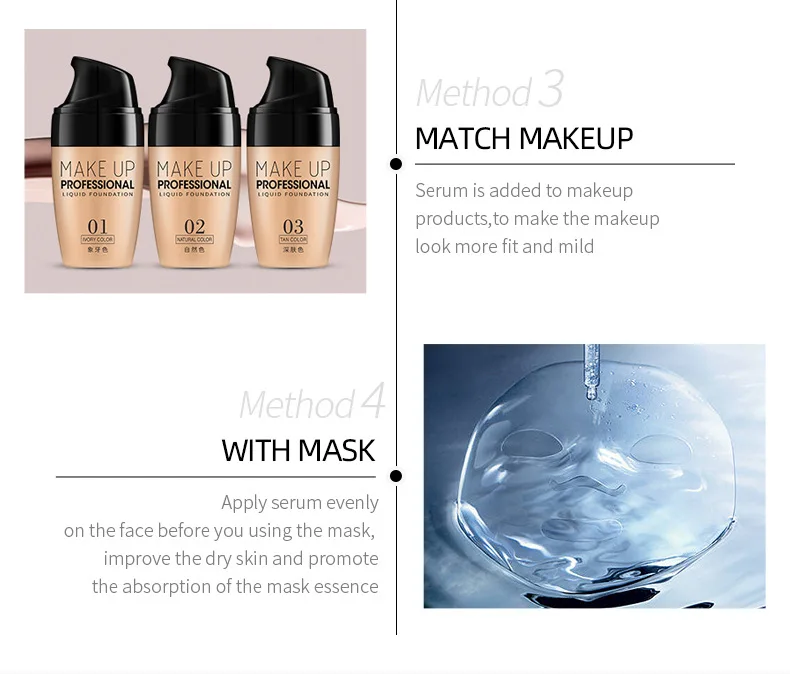 LAIKOU Sakura Vitamin C 24K Gold Face Serum Hyaluronic Acid Shrink Pores Remove Acne Moisturizing Essence Brighten Facial Skin