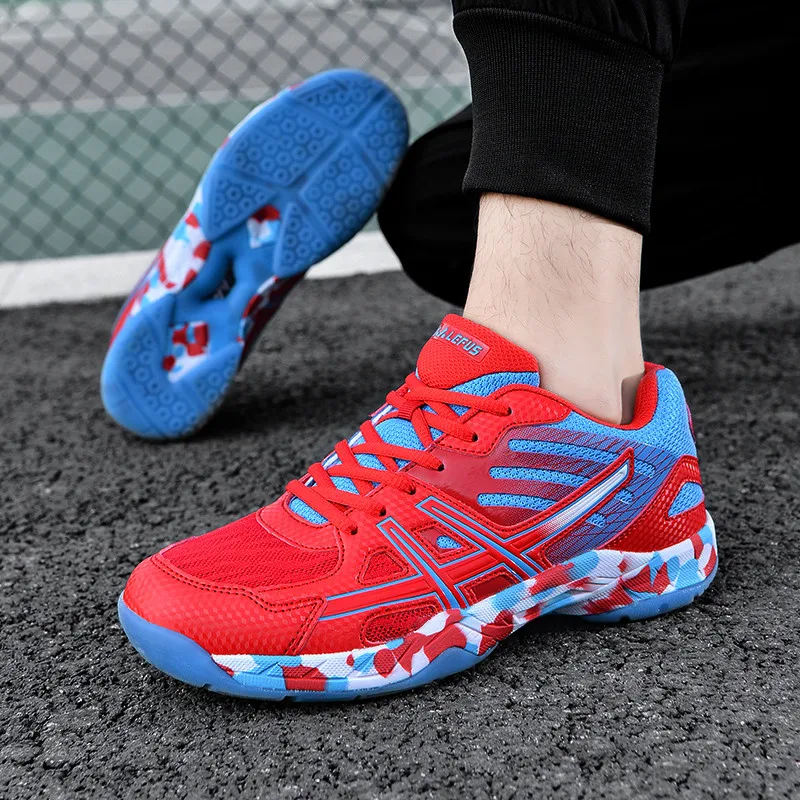 Brand Red Women Badminton Shoes Sneakers Outdoor Anti Slip Men Badminton Trainers Sneakers Professional Sport Volleyball Shoes