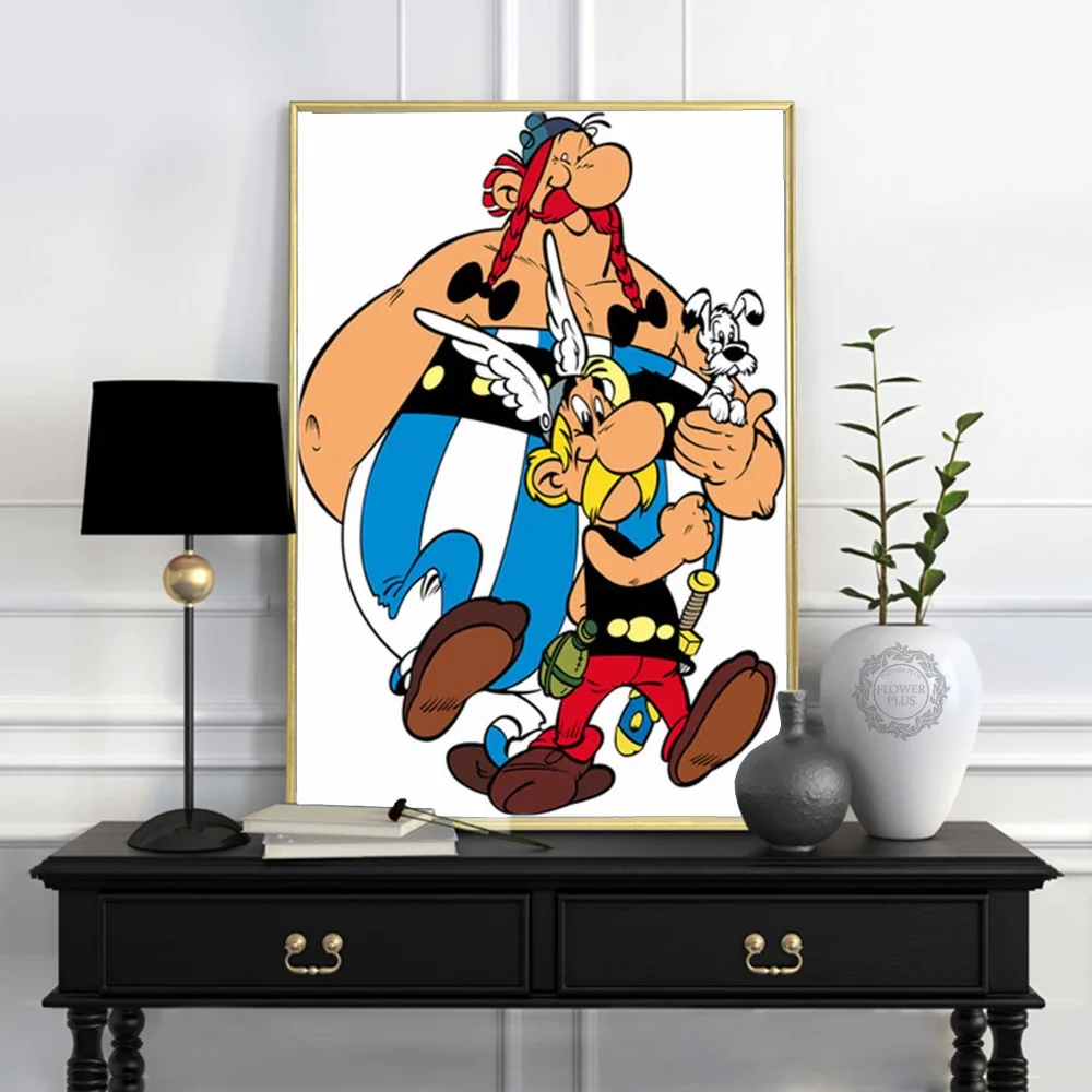 Картина из классического комикса Франции Asterix плакат на шелковом холсте