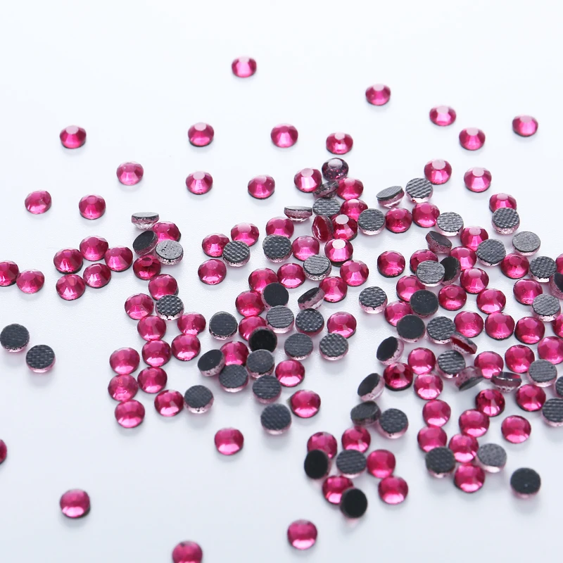 

1440pcs Glass Heat Repair Rhinestone Wrought Iron Rhinestone Inlaid Rose Clothes Crystal Hot Back Heat Repair Flat Back