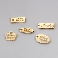 50pcslot kc gold geometric oval charms pendants letter handmade charms for diy bracelet necklace jewelry making findings