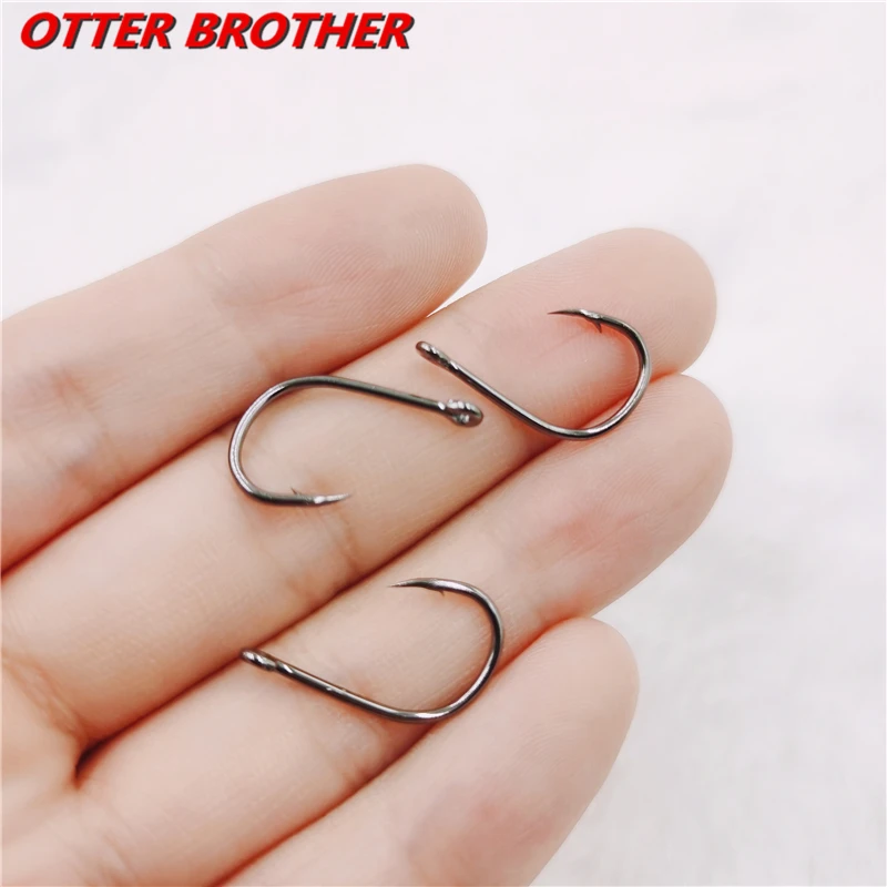 

120pc/30pcs High Carbon Steel Fish Hook Efficiency Barbed 3#-12#fishhooks With Hole Carp Jig Worm Fly Fishing Hook Pesca Tackle