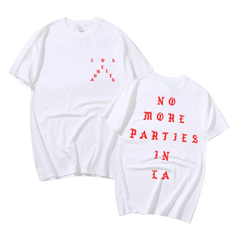 

Hot New Hip Hop T-shirt Kanye West I feel Like Paul 100% Cotton tshirts NO MORE PARTIES IN LA T SHIRTS Men Women Tee Tops