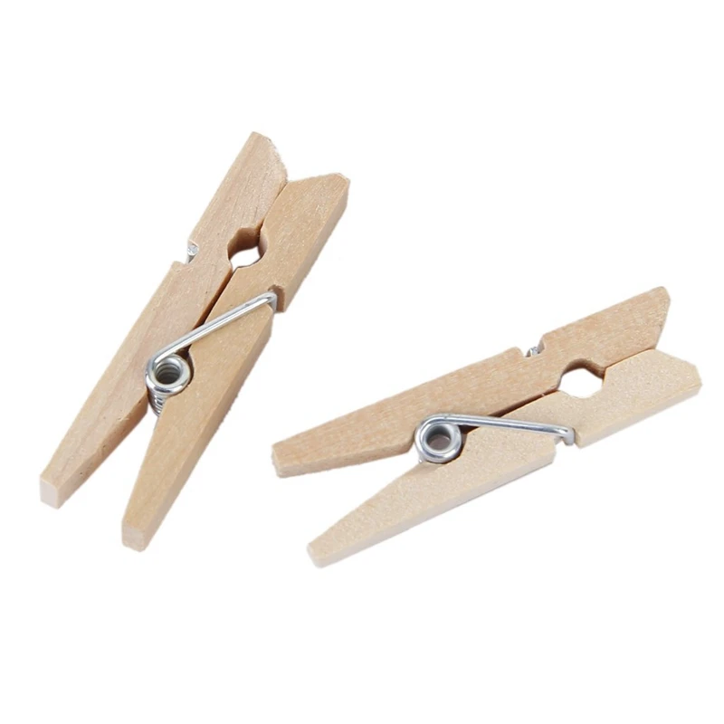 

Approx. 50pcs Multifunctional Wooden Laundry Pegs Clothes Paper Clips