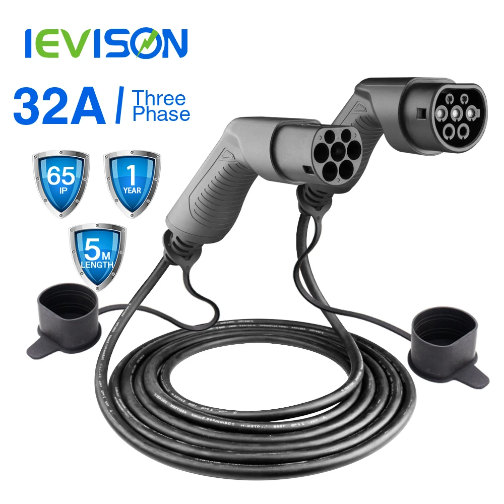 EV кабель для зарядки 32A 22KW трехфазный шнур электромобиля EVSE автомобильное