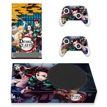 Demon Slayer Skin Sticker Decal Cover for Xbox Series S Console and 2 Controllers Xbox Series Slim Skin Sticker Vinyl Accessory