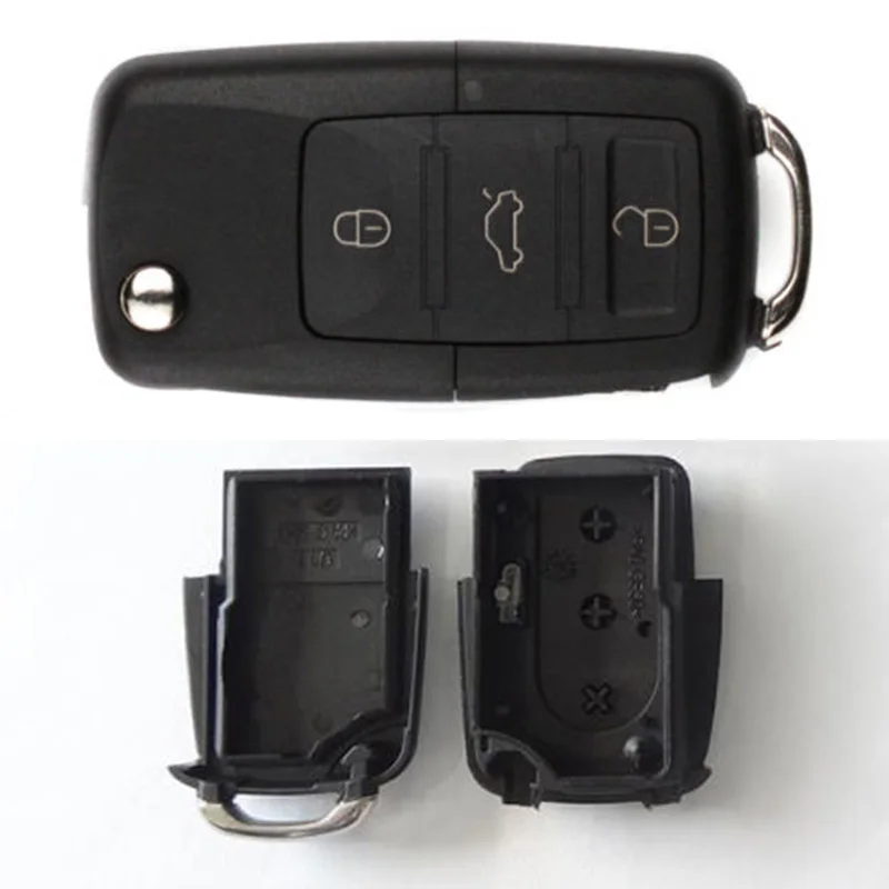

New 3-Button Black Car Key Secret Compartment Safe Concert Car Key Shell Parts