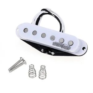 Wilkinson M Series High Output Alnico 5 Strat Single Coil Neck Pickup for Stratocaster Electric Guitar, White