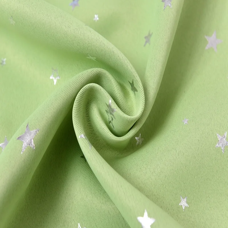 Блестящие Серебристые светонепроницаемые Короткие Занавески для детей детская