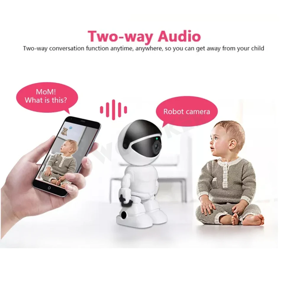 Робот IP камера видеонаблюдения 1080P 2 Мп Wi Fi|Камеры видеонаблюдения| |