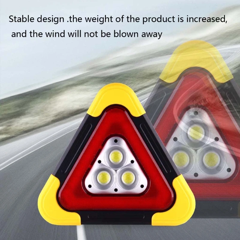 

Multi Function Triangle Warning Sign Car LED Work light Road Safety Emergency Breakdown Alarm lamp , Flashing light on hand Sola