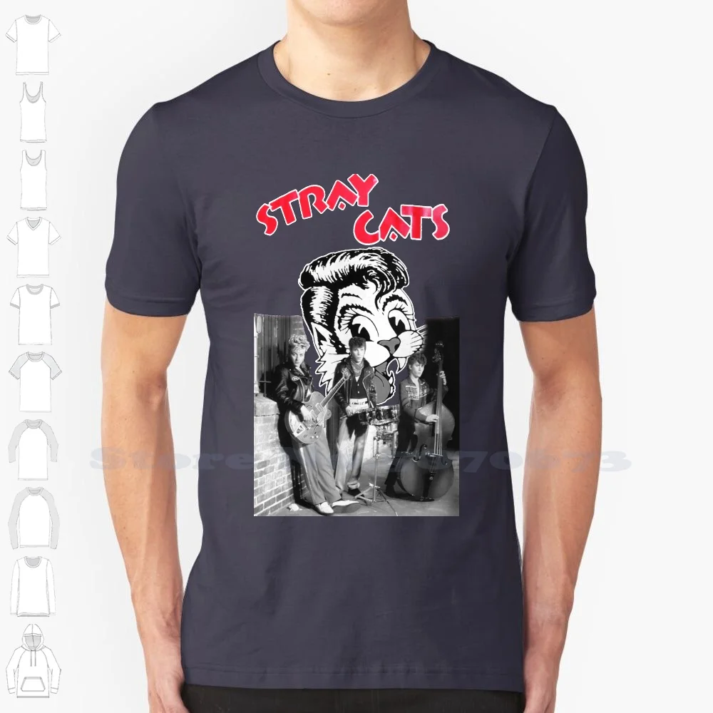 

Ubangi Stomp Custom Funny Hot Sale Tshirt Stray Cats Music Retro Band 80S 1980S