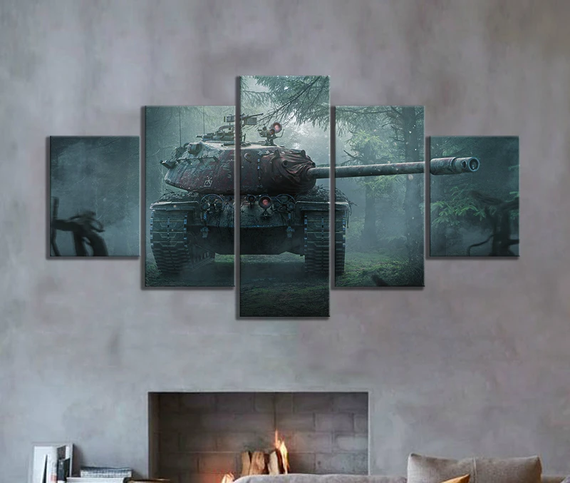 Картины на стену из видеоигры &quotтанки&quot HD 5 шт. | Дом и сад