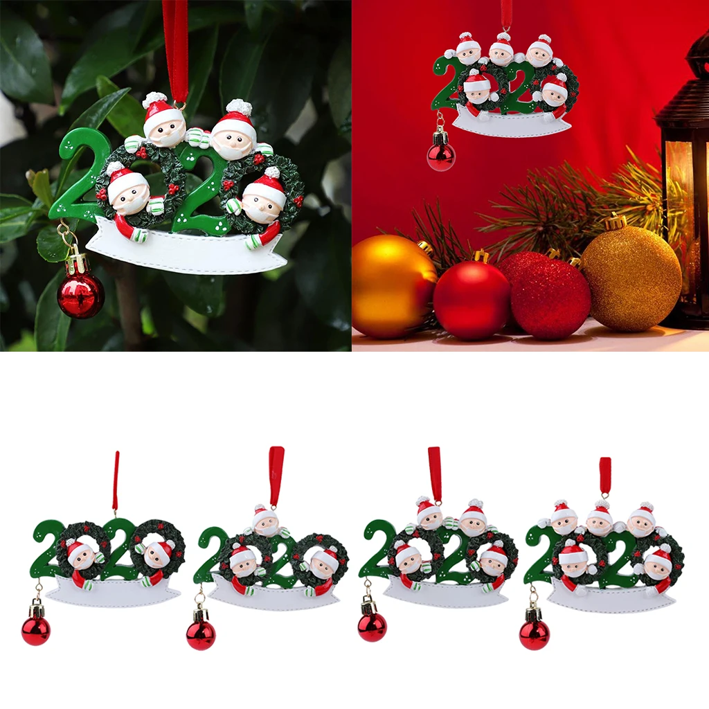 

2020 Christmas Hanging Ornaments Quarantine Santa Family Personalized Gifts