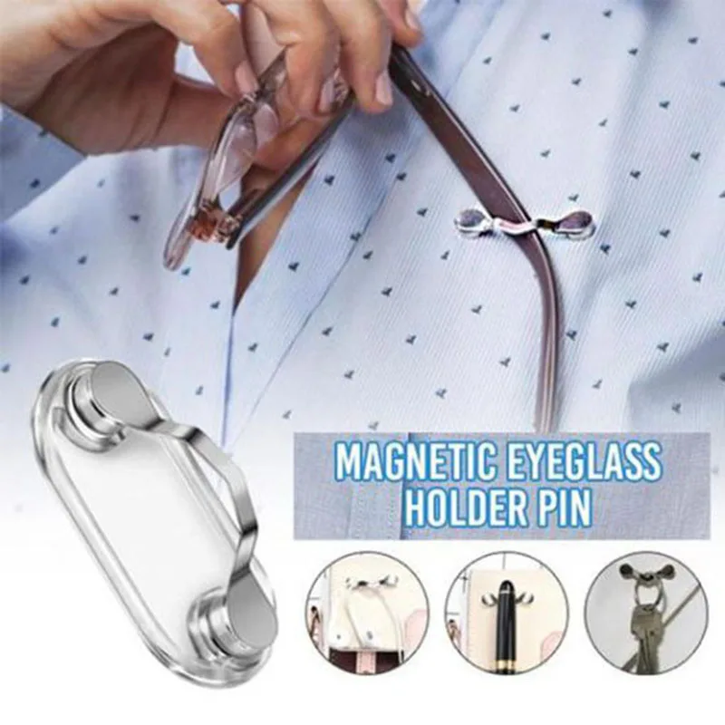 

Magnetic Eyeglass Holder Hang Brooches Pin Bat shape Magnet Glasses Headset Line Clips Multi-function Portable Clothes Buckle