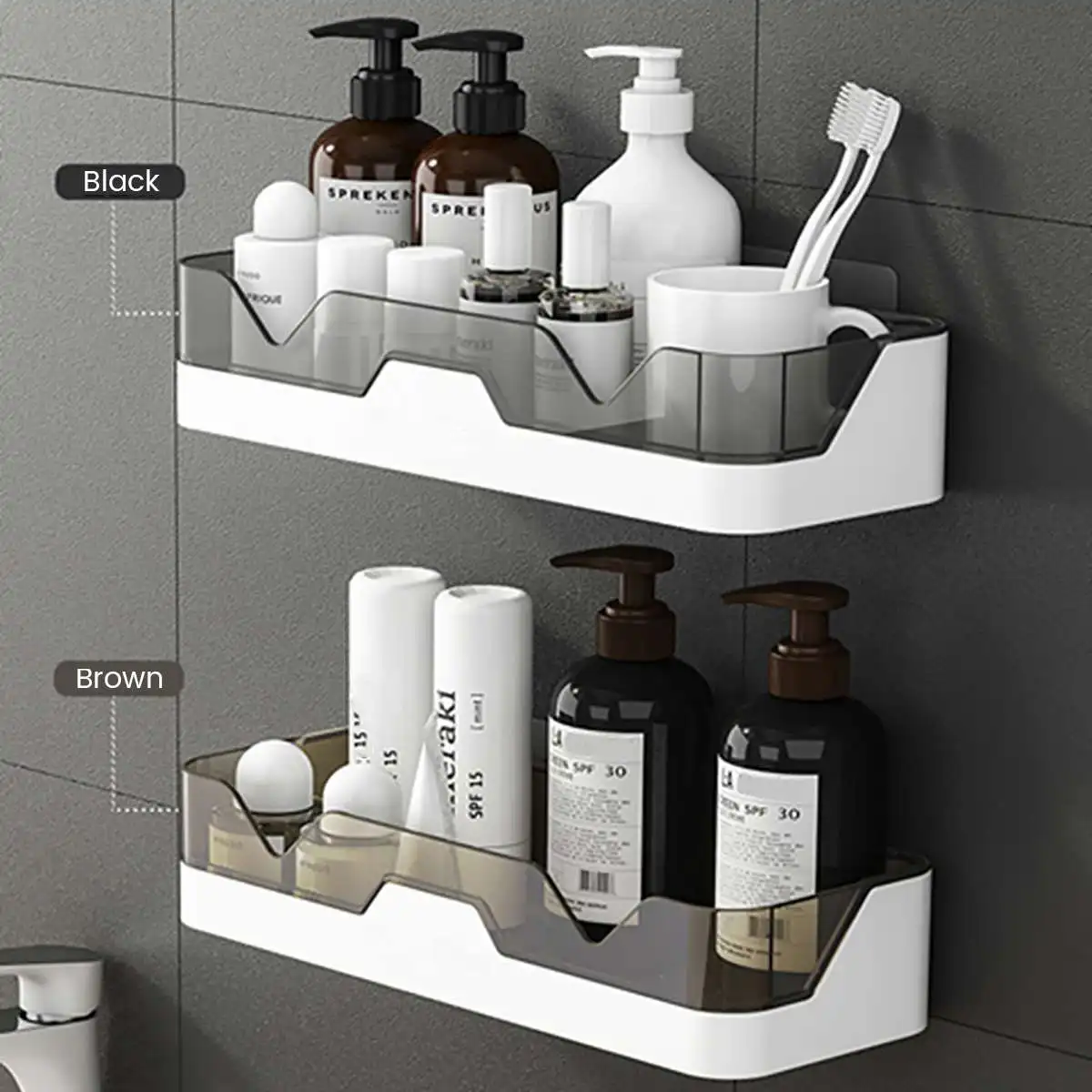 

Bathroom Shelf Organizer WC Shampoo Holder Shower Shelves Wall Mount Kitchen Storage Basket Makeup Organizer Bathroom Accessorie